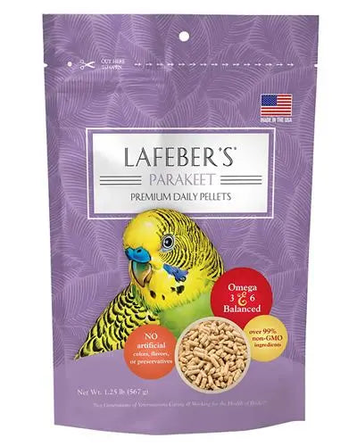 Vibrant granule-sized pellets of Lafeber's 1.25lb Parakeet Premium Daily Diet, packed with essential nutrients for birds.