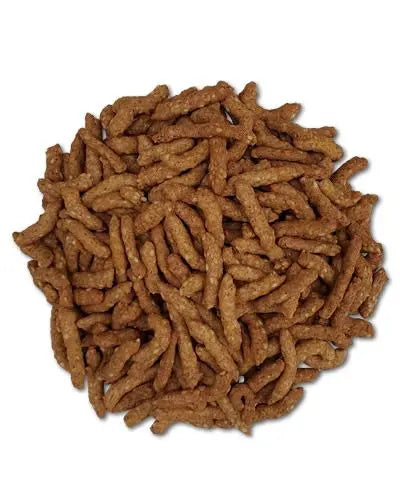 Crunchy sesame sticks piled together, a delightful and nutritious treat perfect for parrots of all sizes.