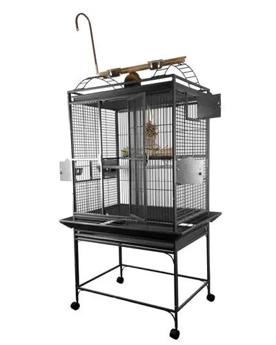 Spacious 32x23 A&E Bird Cage with a durable powder-coated finish, featuring a play top with ladders and a perch for birds.