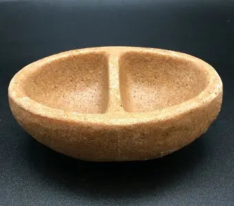 Durable resin split bowl replacement for A&E Java Table Tops, sized 5" x 3.5", designed for bird safety and easy mounting.