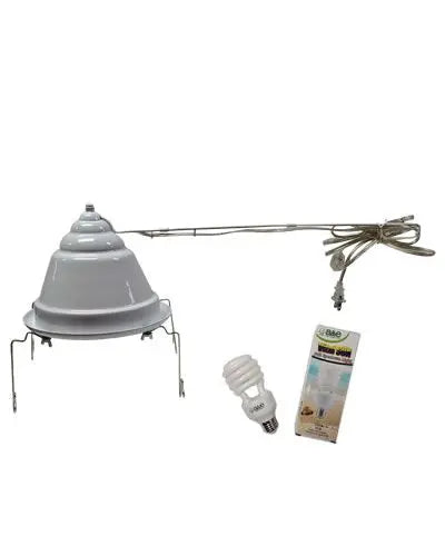 Bright white cagetop light fixture by A&E Cage Co., featuring a full spectrum 23W bulb, ideal for various cage styles.