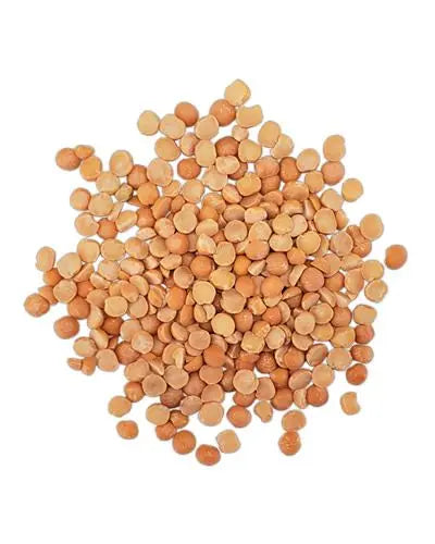 Bright yellow split peas in bulk, showcasing their vibrant color and uniform texture, ideal for non-food applications.