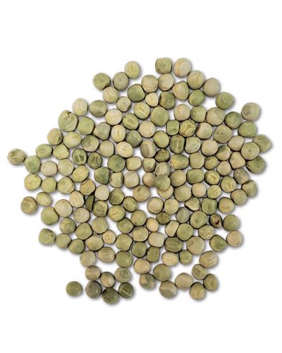 Vibrant hard green peas in a 20lb bulk bag, showcasing their rich color and texture, ideal for non-edible uses.