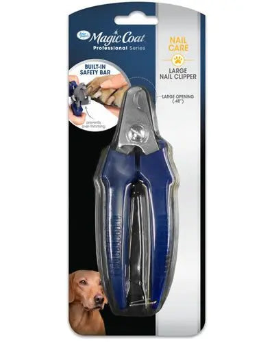 Stainless steel Large Nail Clipper by Four Paws, designed for big birds, featuring ergonomic handles and a safety bar.