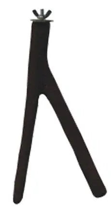 Detailed view of a small forked sand-covered perch, designed for birds to naturally trim beaks and nails, measuring 8 inches long.