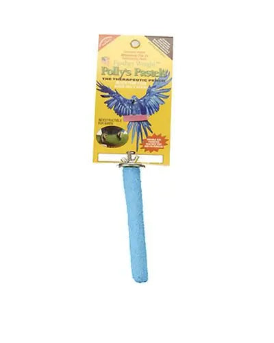 Colorful Polly's Pastel Pedicure Perch in small size, designed to naturally trim bird nails and beaks while supporting foot health.