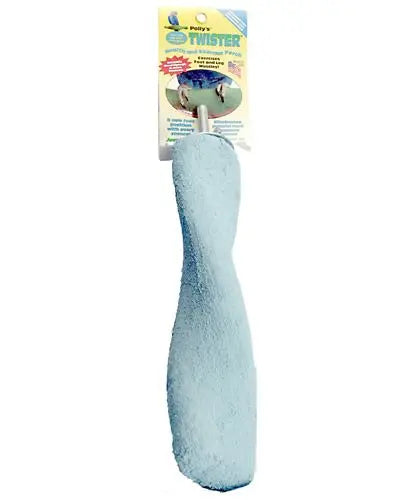 Polly's XL Twister Grooming Perch with a unique, spiraled design for large birds like Cockatoos and Macaws, promoting foot health.