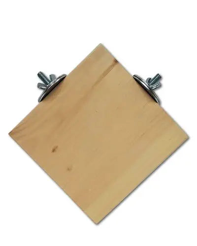 Cozy 5" x 5" Zoo-Max corner shelf in sturdy design, perfect for birds like Cockatiels to perch, play, or rest securely.
