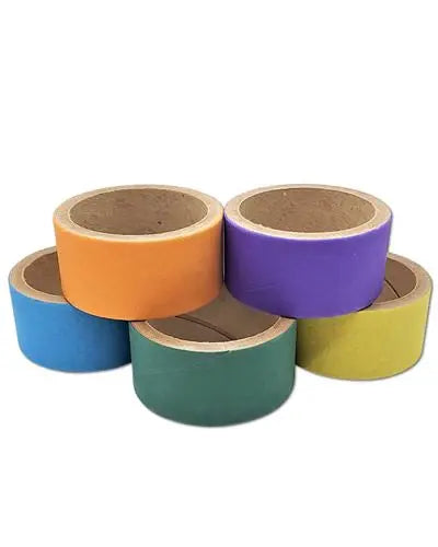 Colorful 4x2" Birdie Bagels made of recycled paperboard, perfect for birds to chew and play with as engaging toys.
