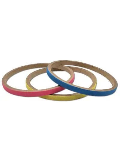 Colorful 5-inch Birdie Bagels made of recycled paperboard, perfect for birds to chew and play with as engaging toys.