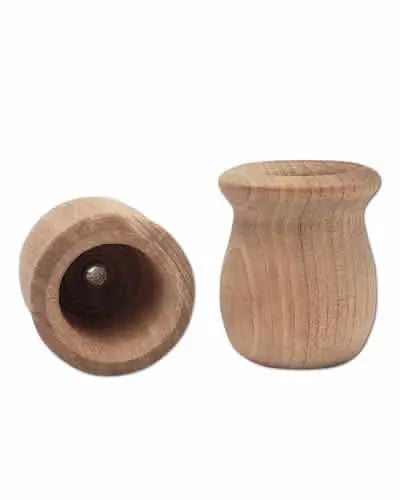 Natural wood cups for bird toys, showcasing a 2-pack of small, round wooden pieces with a smooth, earthy texture.