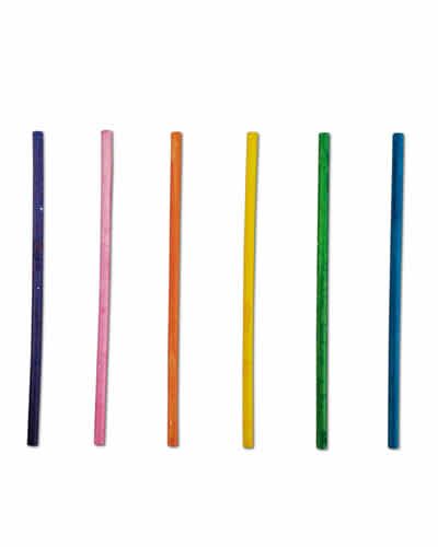 Vibrant 4-1/2" colored paper sticks in a 20-pack, perfect for crafting bird toys, with a slim 5/32" diameter design.