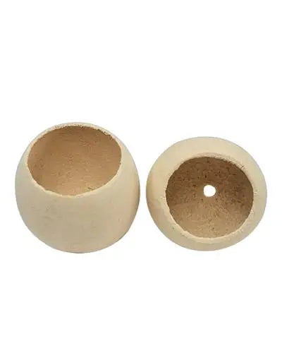 Small pod cup bird toy part, naturally bleached, showcasing its unique 1.5 to 2-inch textured, organic shape.