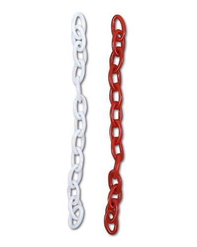 Vibrant, colorful 3/8" plastic chain in a 4 ft. length, crafted from bird-safe hard plastic for creative toy-making.