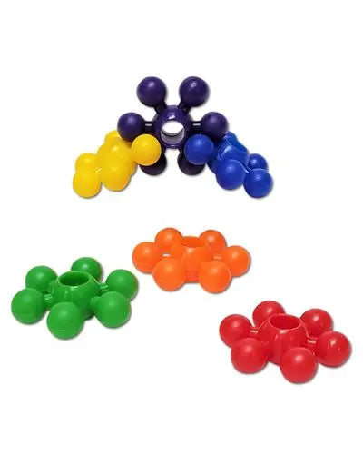 Vibrant 1-1/2" solid plastic flower burst bird toy part in assorted colors, featuring a bold, floral design for playful pets.