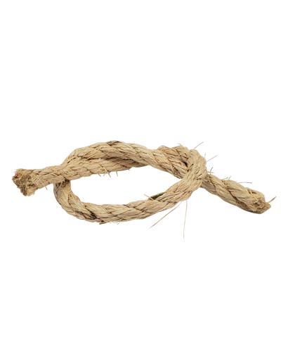 Natural 3/8-inch sisal rope, un-oiled, in a 4-foot length, perfect for crafting safe and engaging bird toys.