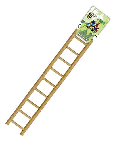 Colorful 15" Happy Beaks bird ladder with sturdy rungs, perfect for small birds to climb and play in their cage.