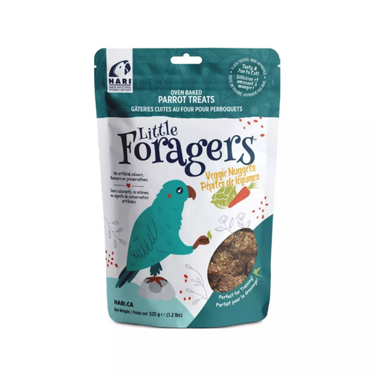 Colorful Parrot Veggie Nuggets Treats with a soft, chewy texture, featuring vibrant bits of carrots and bell peppers.