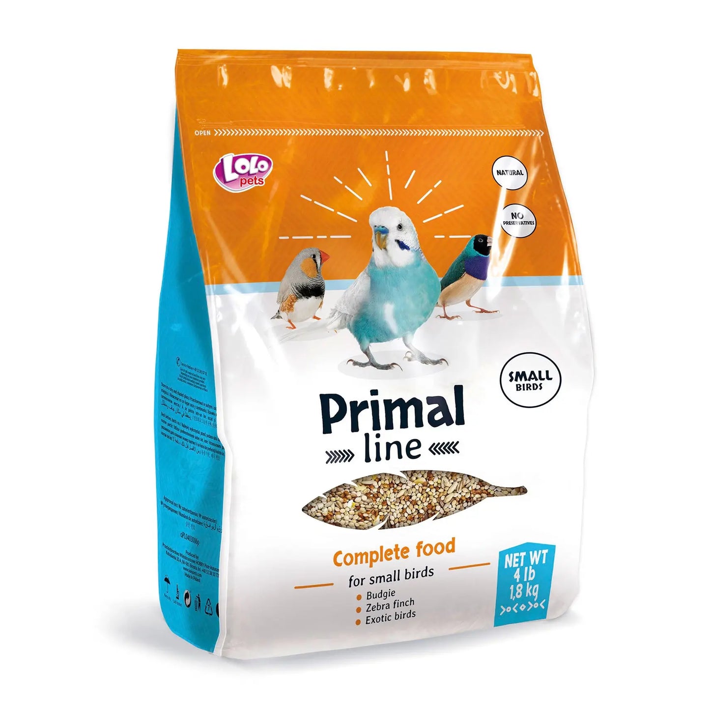Complete Food for Small Birds 4LB - Primal Line A&E Cage Co