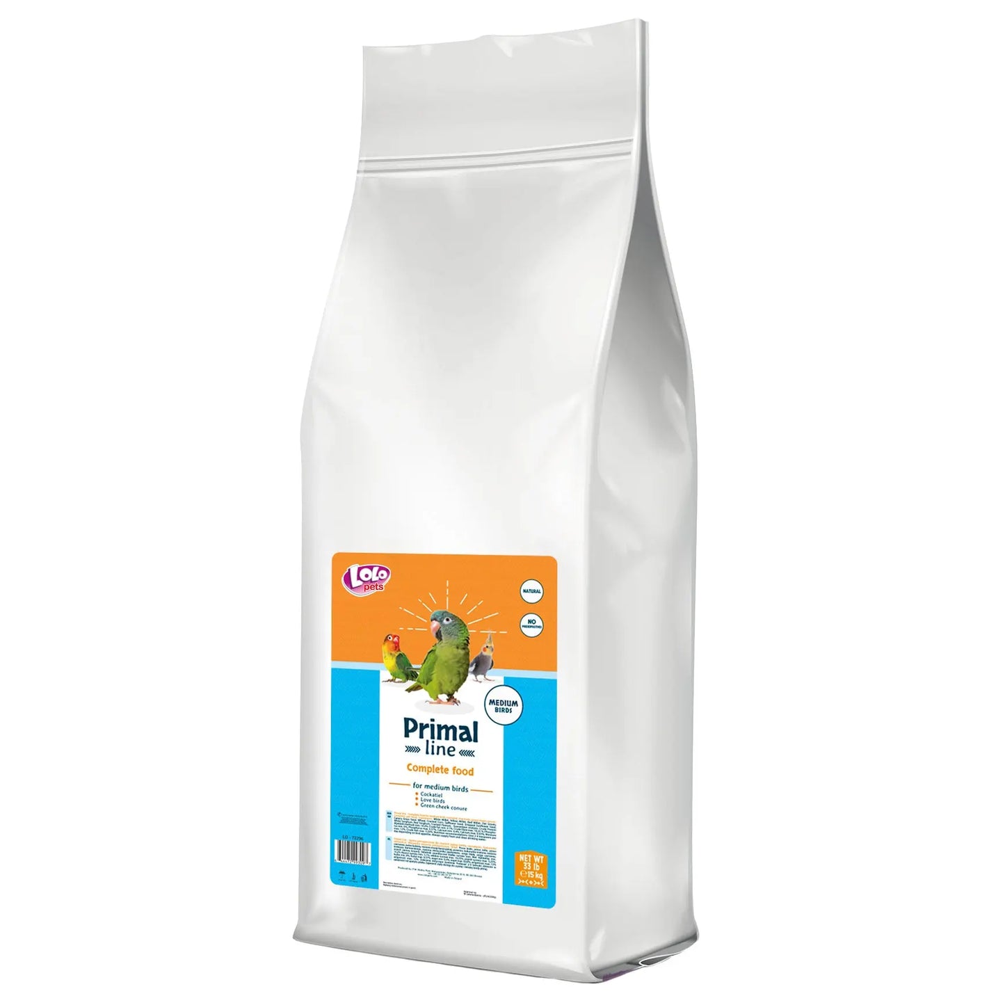 Complete Food for Medium Birds 33LB - Primal Line A&E Cage Co