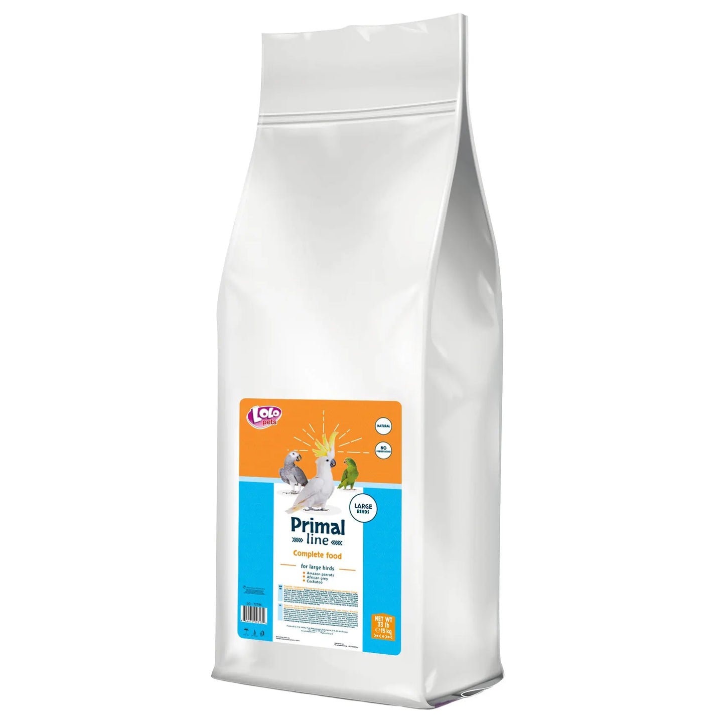 Complete Food for Large Birds 33LB - Primal Line A&E Cage Co