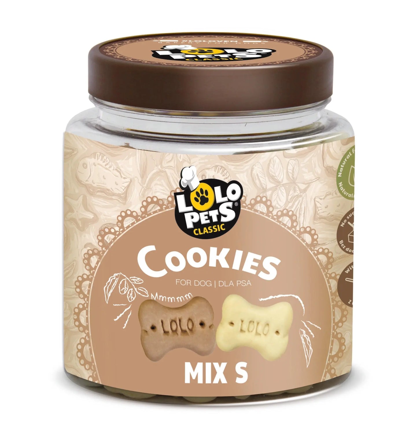 LoLo Bone Shaped Biscuit - Assorted Flavors - SMALL (Jar) A&E Cage Co