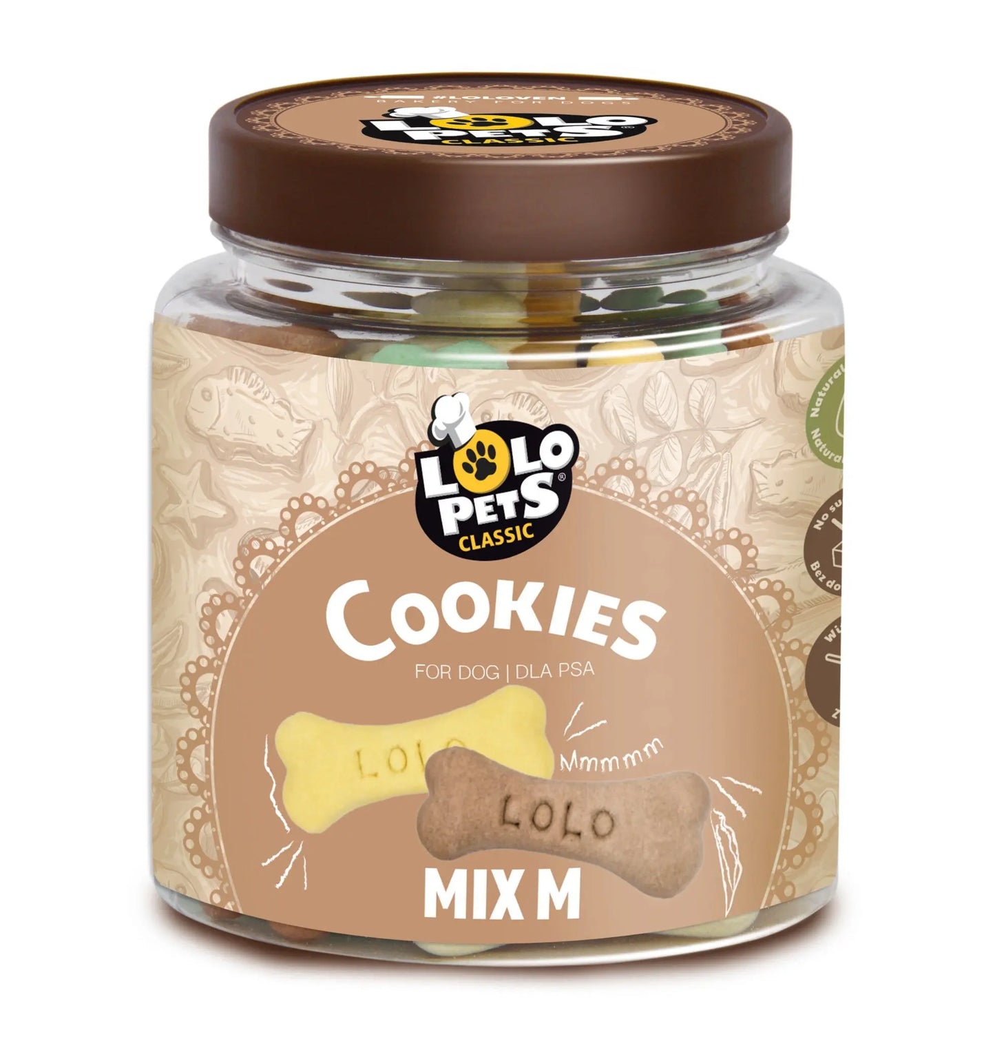 LoLo Bone Shaped Biscuit - Assorted Flavors - MEDIUM (Jar) A&E Cage Co