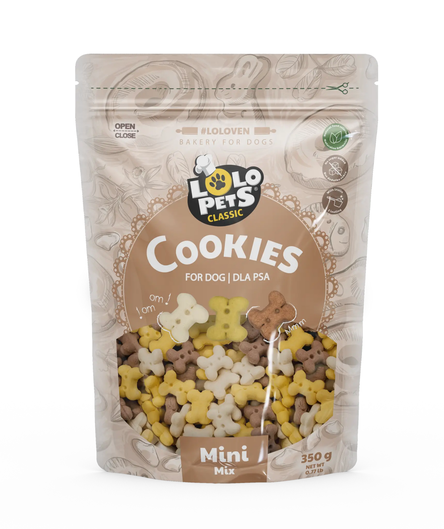 LoLo Bone Shaped Biscuit - Assorted Flavors - MINI (Stand Up Pouch) A&E Cage Co