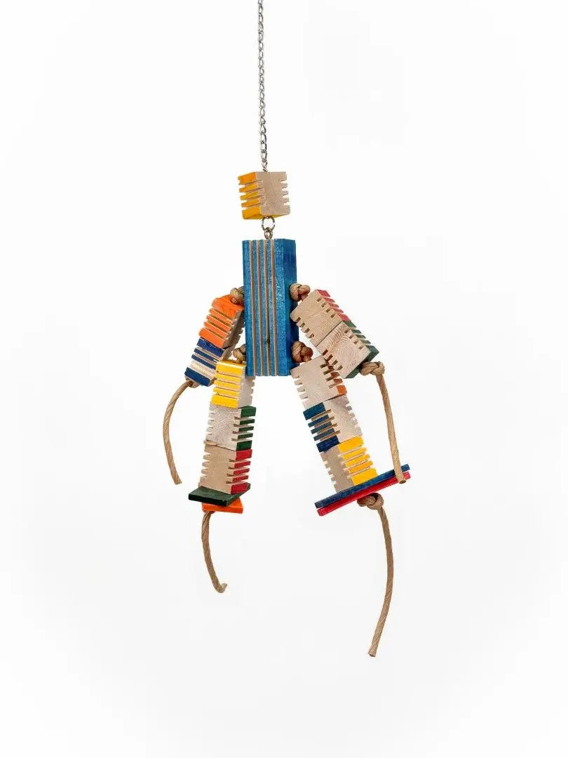 Colorful Groovy Boy - Zoo Max wood blocks with grooved textures, perfect for birds and small animals to chew and forage.