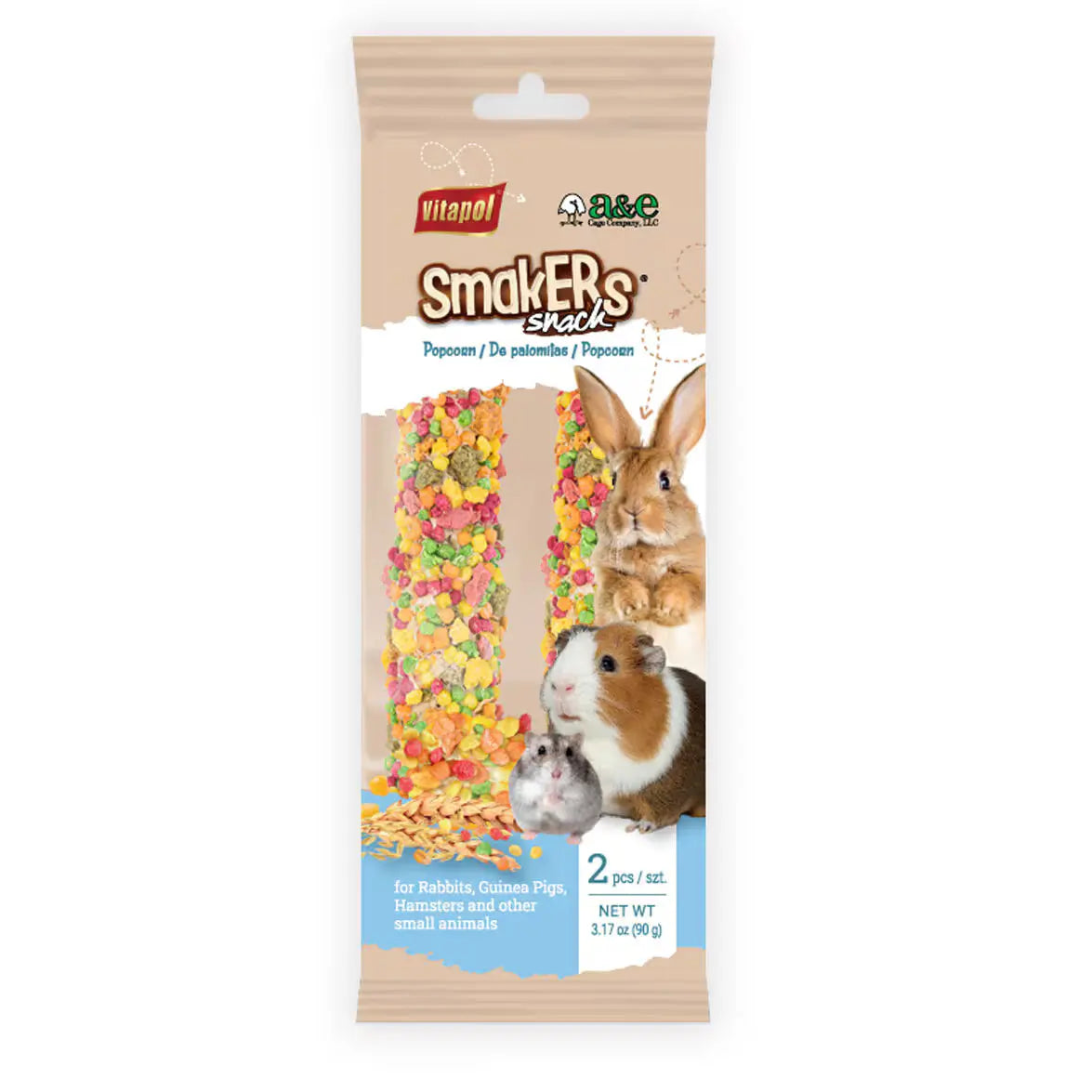 Small Animal Smakers Treat Stick (Twin Pack) - POPCORN A&E Cage Co