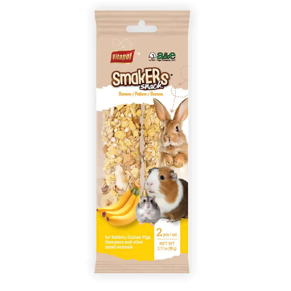 Small Animal Smakers Treat Sticks (Twin Pack) - BANANA A&E Cage Co