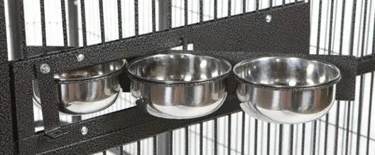 Spacious 86" x 62" black walk-in aviary by A&E Cage Co., featuring a sturdy powder-coated finish and secure key lock.