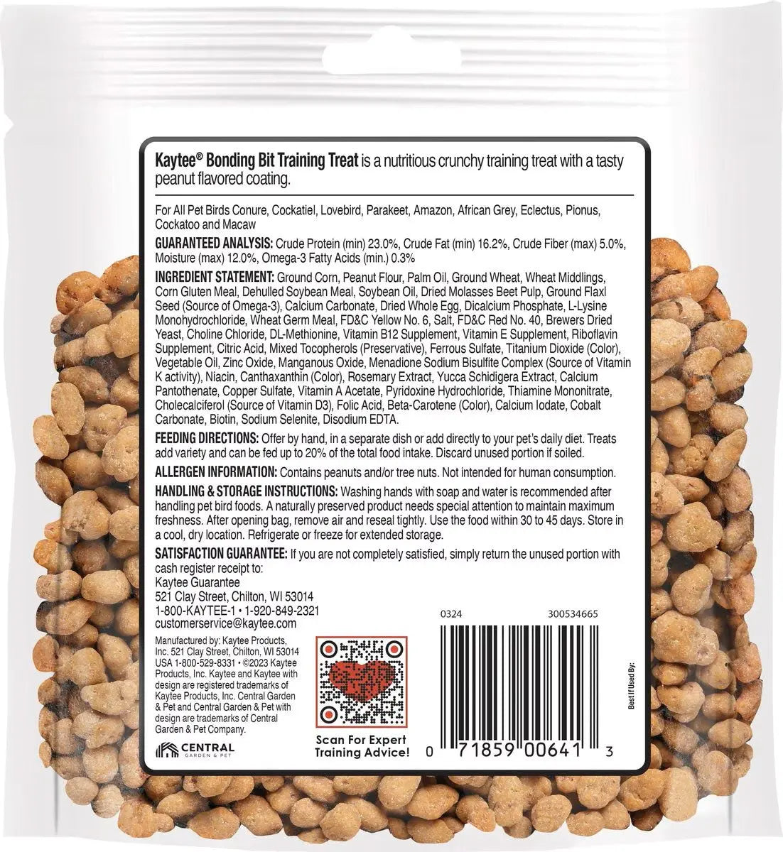 3-oz Kaytee Bonding Bits Peanut Butter Flavored Bird Training Treats Kaytee