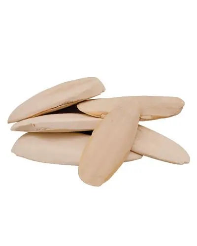 Natural 6 to 8-inch cuttlebone pieces in a 5-pound bulk pack, showcasing varied shapes with some broken edges.