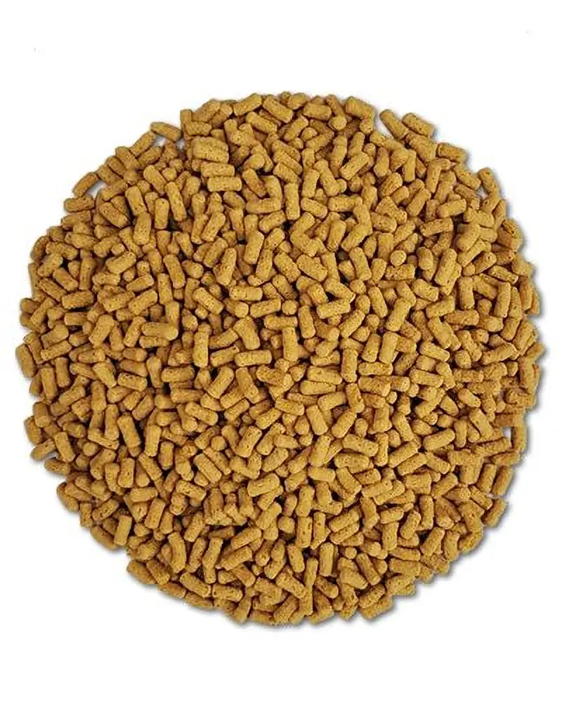 Vibrant Mazuri Low Iron Soft Bill Pellets, packed with real fruit like pineapples and apples, perfect for soft-billed birds.