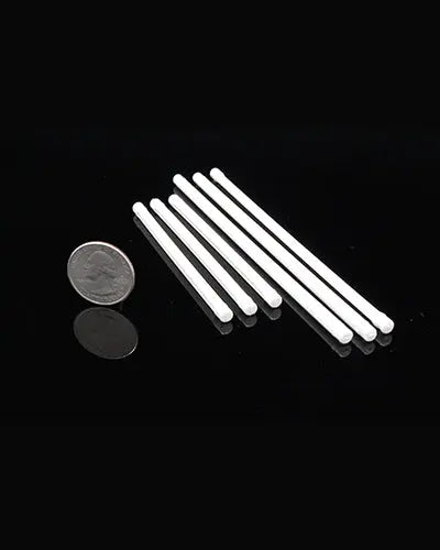 Vibrant plastic stick connectors in a 5-pack, ideal for crafting bird toys, measuring 2-11/16" long and 3/16" in diameter.