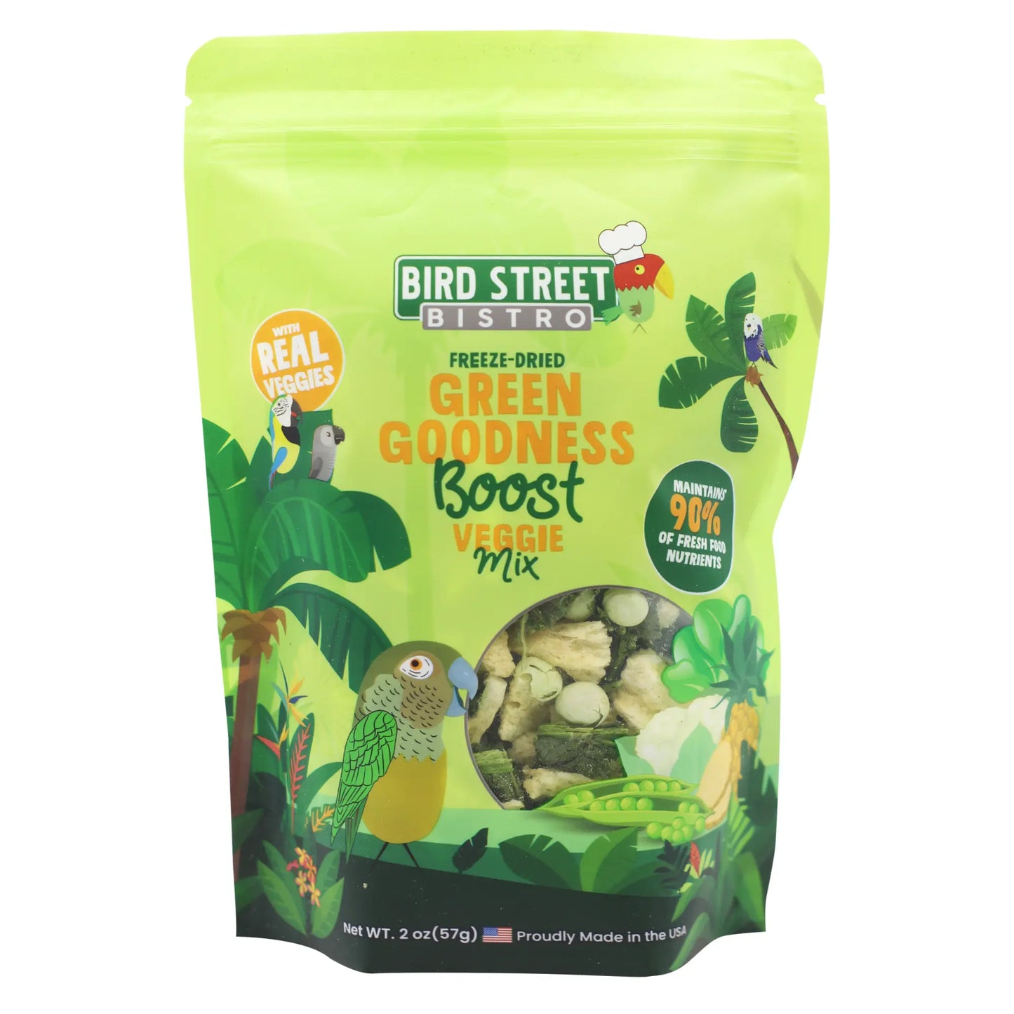 Green Goodness Boost Parrot Veggies Mix Bird Street Bistro