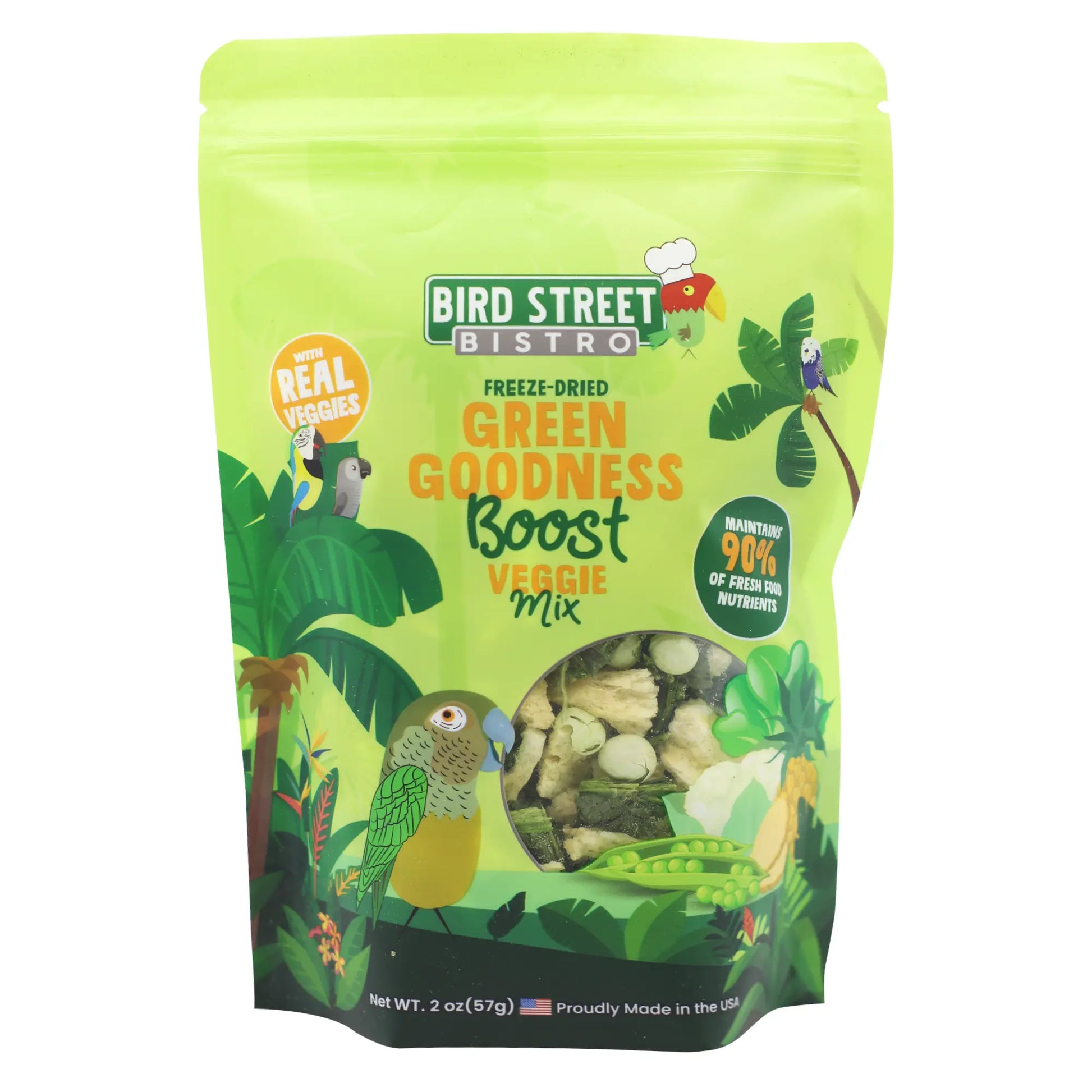 Green Goodness Boost Parrot Veggies Mix Bird Street Bistro