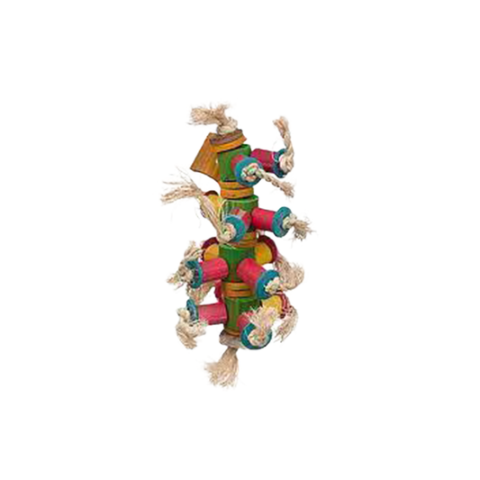 Adorable Sm Caterpillar Foot Toy by Planet Pleasures, crafted from natural bamboo with multiple legs, perfect for small to medium birds.