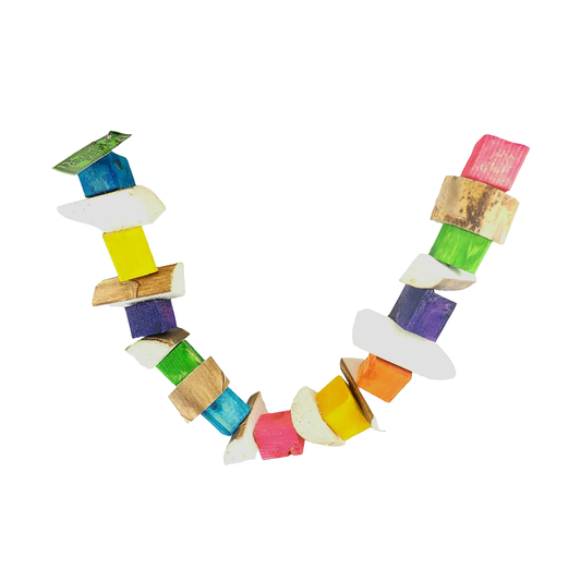 Vibrant 36" Millipede toy by Jungle Toys, packed with chewable pine and yucca, perfect for keeping birds entertained.