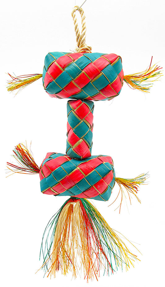 Vibrant Stacked Pinata Md toy for birds, featuring colorful layered paper and textured cardboard for engaging play.