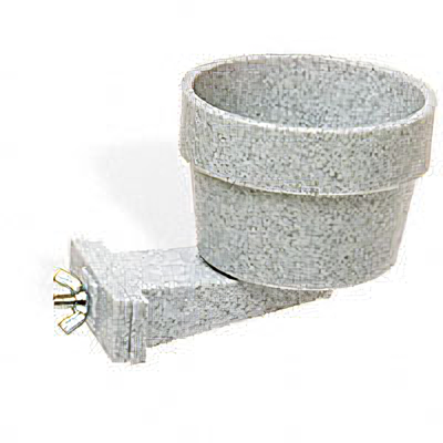 Vibrant 10oz Lixit Quick Crock with a secure twist-lock design, crafted from durable plastic, ideal for bird cages.