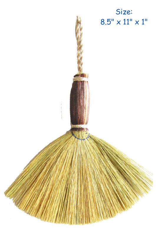 Delicate Fan Preener in a small, natural design, showcasing intricate feather-like details for elegant home decor.