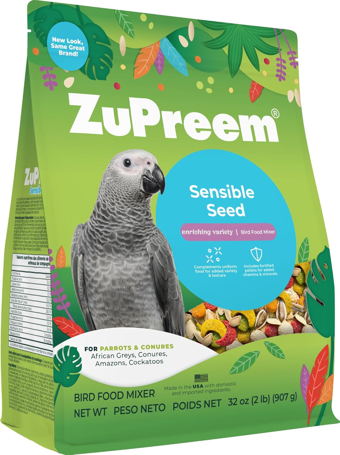 Sensible Seed Parrots & Conures 2lb - Zupreem