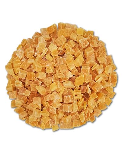 Vibrant, juicy diced mango pieces, perfect as a wholesome treat or foraging toy filler for your bird.