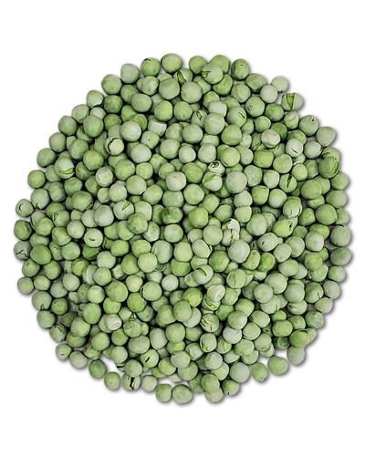 Vibrant green peas in bulk, showcasing their fresh, nutrient-rich texture, ideal as a healthy, low-calorie bird treat.