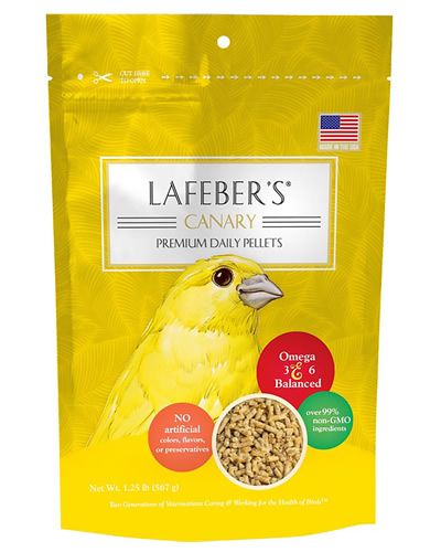 Vibrant granule-sized pellets of Lafeber's 1.25 lb Canary Premium Daily Diet, packed with essential nutrients for birds.