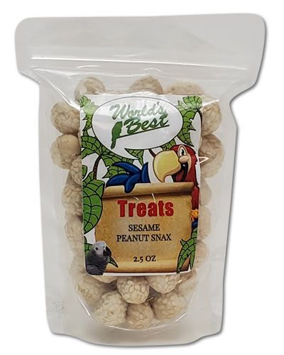 Crunchy Sesame Peanut Snax in a 2.5oz pack, specially crafted as a delightful treat for birds with a nutty twist.