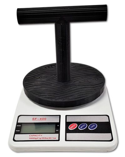 Sleek electronic Avian Scale with a removable T-perch, perfect for weighing pet birds in grams and ounces at home.