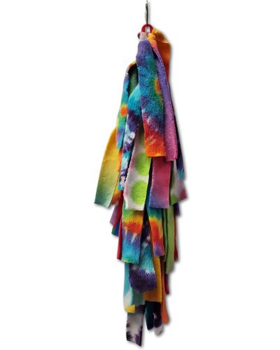 Soft 16-inch Bird Toy Creations snuggle toy in vibrant, varied colors, designed for cozy bird naps and safe cuddling.